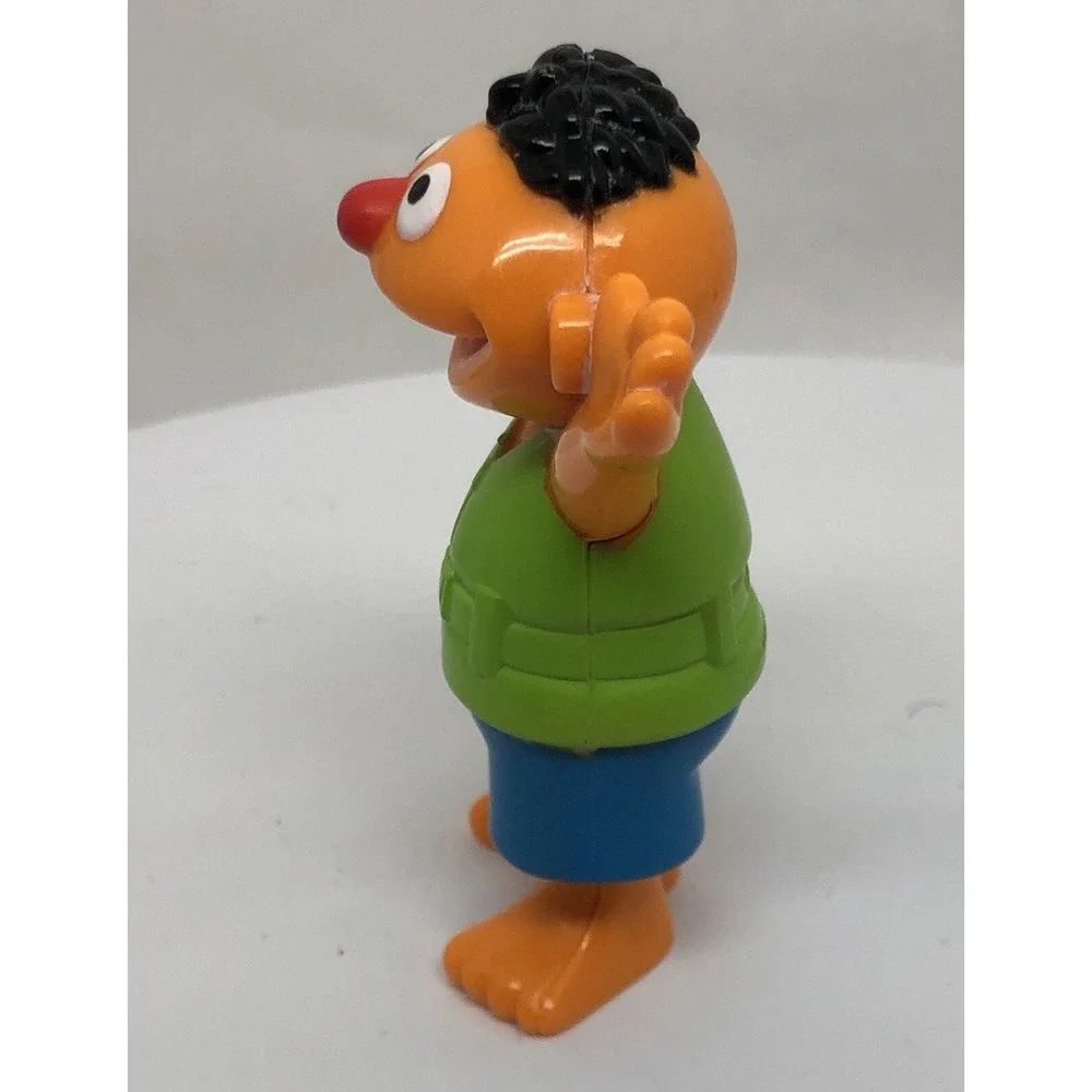 Sesame Street Rub A Dub Ernie Bath‎ Time Doll Tub Toy Figure Vintage 2.5